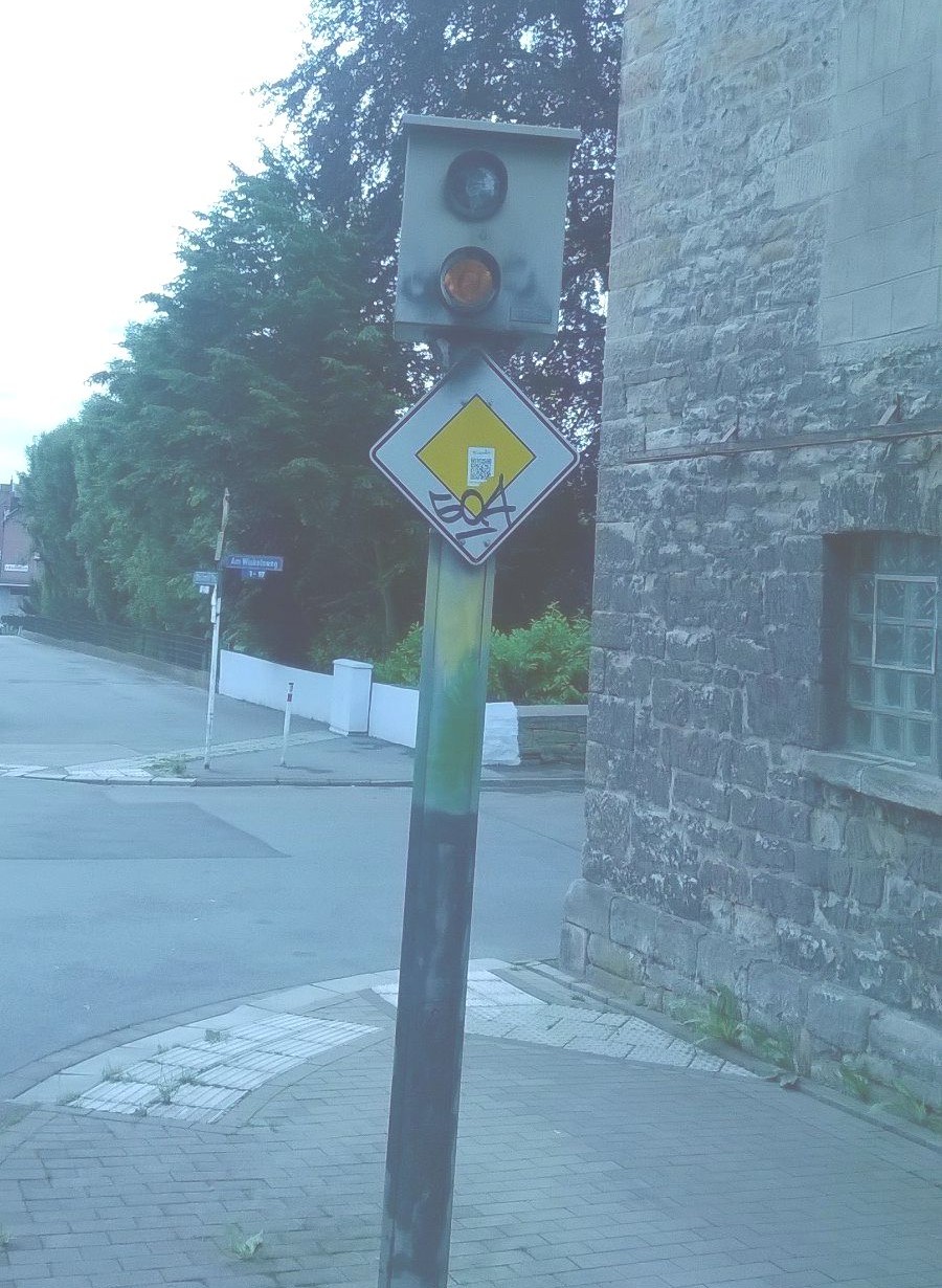 Rotlichtverstoss Rotlichtverstoß Messung durch Zählen der Sekunden